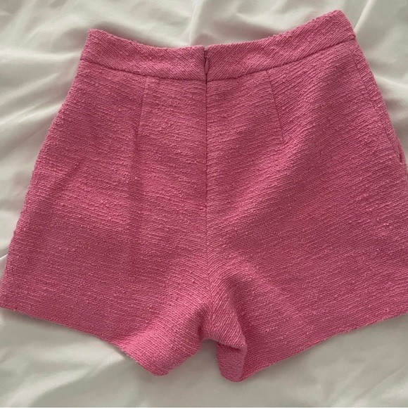 L'AGENCE 🎀 Matching Alexandria Pink Tweed Cropped Jacket & Shorts Set - Picture 15 of 17